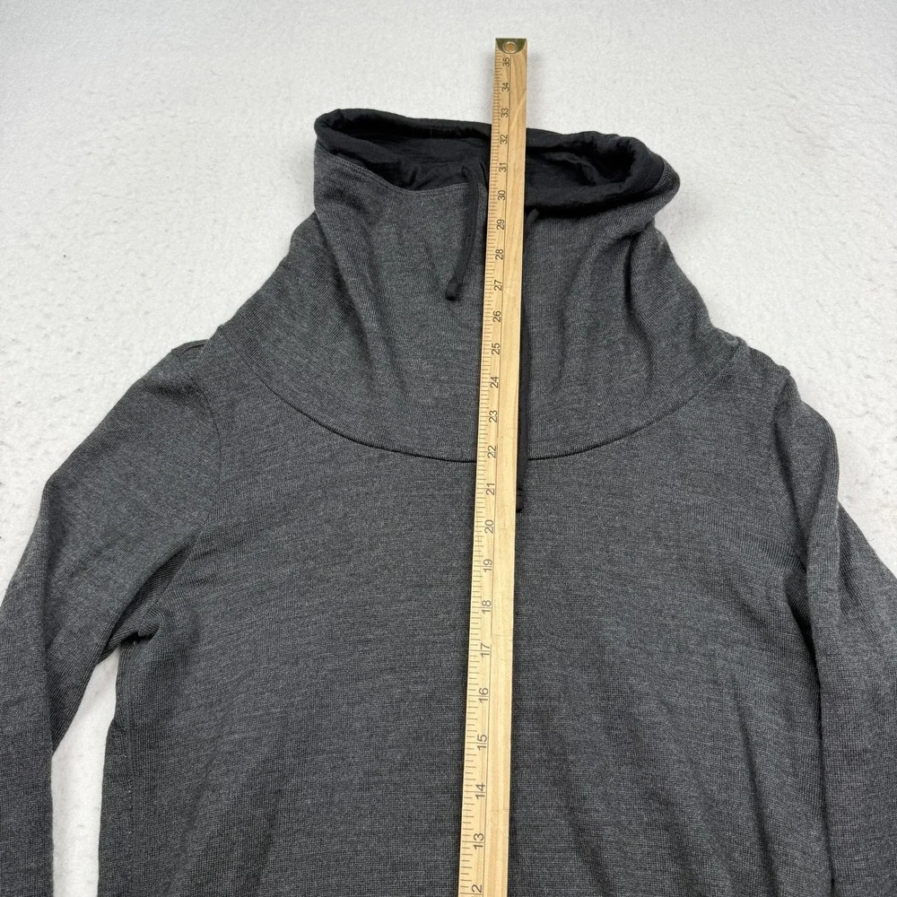 Icebreaker‎ Sweatshirt Womens Medium Gray Merino Wool Cowl Neck Pullover